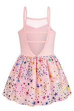 Load image into Gallery viewer, Move Dance Leotard for Girls Pink Ballet Dress Spaghetti Strap Gymnastics Outfit Tutu Skirt for Toddler 7-8T