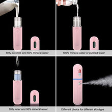 Load image into Gallery viewer, Nano Facial Mister, UrChoice Cool Mist 30ml Facial Handy Mist Sprayer - Support Adding Toner and Pure Milk, Moisturizing & Hydrating for Skin Care, Makeup, Eyelash Extensions