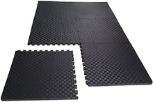 Load image into Gallery viewer, BalanceFrom 1" EXTRA Thick Puzzle Exercise Mat with EVA Foam Interlocking Tiles for MMA, Exercise, Gymnastics and Home Gym Protective Flooring (Black)