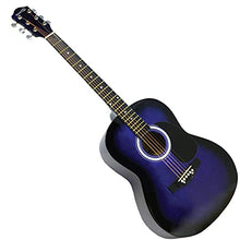 Load image into Gallery viewer, RockJam Acoustic Guitar Superkit Includes Stand, Gig Bag, Tuner, Picks, Plectrum Holder, Spare Strings & Online Lessons 6 String Pack, Right, Blue, Full (RJW-101-BL-PK)