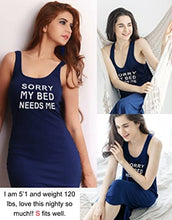 Load image into Gallery viewer, Avidlove Cute Nightgowns for Women Sexy Chemise Sleepwear Racerback Sleeveless Sleep Dress Navy Blue