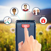 Load image into Gallery viewer, Uleway 3G Flip Phone Unlocked SOS Button Dual Screen Tmobile Flip Phone Dual Battery Basic Cell Phone for Senior&Kids (Blue)