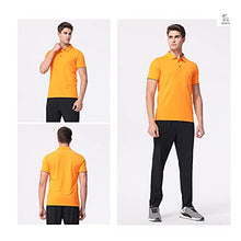Load image into Gallery viewer, MAXERIA Dry Fit Polo Shirts for Men Short Sleeve Sport Mens Moisture Wicking Shirts Pique Jersey Stretch Golf Shirts for Men Orange