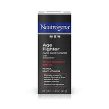 Load image into Gallery viewer, Neutrogena Age Fighter Anti-Wrinkle Retinol Moisturizer for Men, Daily Oil-Free Anti-Aging Face Lotion with Retinol, Multi-Vitamins, and Broad Spectrum SPF 15 Sunscreen, 1.4 oz