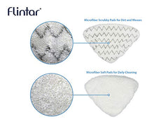 Load image into Gallery viewer, Flintar Replacement Steam Mop Pads, Compatible with Bissel Bissell PowerEdge and PowerForce Lift-Off Steam Mop 2078, 2165, 20781 Series Mop Pads Refill, 4-Pack (2 Soft + 2 Scrubby)
