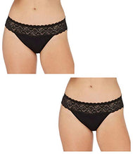 Load image into Gallery viewer, Leak Proof Bikini: Light-Medium Discharge Protection | Period Panties/Menstrual & Postpartum Underwear (LARGE, 2 PACK: BLACK)