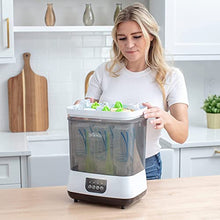Load image into Gallery viewer, Dr. Brown's Clean Steam Baby Bottle and Pacifier Sterilizer and Dryer with Folding Baby Bottle Drying Rack