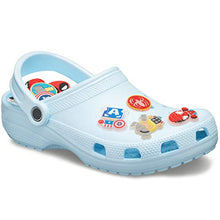 Load image into Gallery viewer, CY2SIDE 20PCS Superhero Glowing Shoe Charm for Kids, Glow in the Dark Cartoon Decoration Charm for Shoes, Hero Clog Decor for Boys Slip on, Bracelet Wristband Charms for Toddlers, Treasure Toys Mini