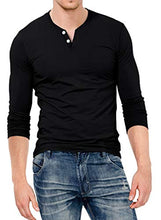 Load image into Gallery viewer, KUYIGO Men's Workwear Summer Short Sleeve Henley Shirts (Large, Wine Red)