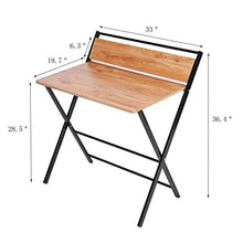Load image into Gallery viewer, JIWU 2-Style Folding Desk for Small Space, Home Corner Desks Simple Computer Desk with Shelf, Folding Laptop Table