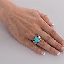 Load image into Gallery viewer, American West Sterling Silver Turquoise Gemstone Ring Size 9