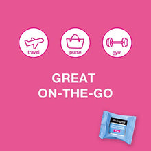 Load image into Gallery viewer, Neutrogena Makeup Remover Facial Cleansing Towelette Singles, Daily Face Wipes to Remove Dirt, Oil, Makeup & Waterproof Mascara, Gentle, Alcohol-Free, Individually Wrapped, 20 ct