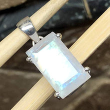 Load image into Gallery viewer, Natural Rainbow Moonstone 925 Solid Sterling Silver Men's Pendant 27mm