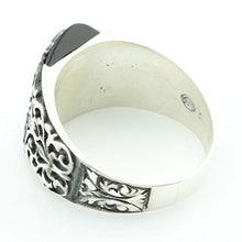 Load image into Gallery viewer, KAR 925K Silver Onyx Men's Ring K51S (10.5)