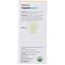 Load image into Gallery viewer, UpSpring Baby Organic Nipple Balm and Nipple Cream for Breastfeeding, Coconut Oil Base, Natural and Lanolin-Free, 1.5 oz Jar, Soothing Nursing Cream for Breast Feeding Women, 2 Pack