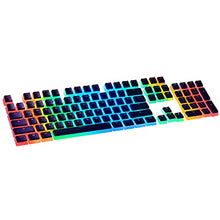 Load image into Gallery viewer, Havit Keycaps 60 87 104 Double Shot Backlit PBT Pudding Keycap Set with Puller for DIY Cherry MX RGB Mechanical Keyboard (Black)