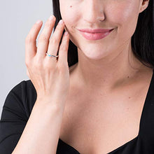 Load image into Gallery viewer, American West Sterling Silver Blue Turquoise Gemstone Oval Stacking Ring with Notched Band - Size 09