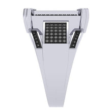 Load image into Gallery viewer, Dazzlingrock Collection 0.50 Carat (ctw) Sterling Silver Round Black Diamond Mens Ladies Unisex Cocktail Ring 1/2 CT, Size 6