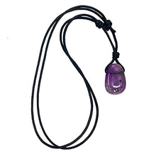 Load image into Gallery viewer, Luck Strings Handmade Chakra Gemstone Crystal Pendant Necklace, Unisex Design for Men & Women, Large Rock Energy Amulet Jewelry Collar for Spiritual Wellness, Gem Accessory Gift, Nuummite Black