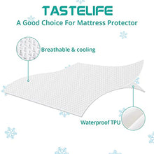 Load image into Gallery viewer, TASTELIFE Premium Bamboo King Size Waterproof Mattress Protector Pad Cooling & Ultra-Soft Breathable Bed Mattress Cover Fitted 8"-21" Deep Pocket Vinyl Free