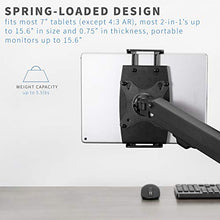 Load image into Gallery viewer, VIVO Universal VESA Mount Adapter for Tablets, 2-in-1 Laptops, & 15.6 inch Portable Monitors, Max VESA 100x100, Adjustable Laptop Holder, Black, MOUNT-UVM02