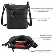 Load image into Gallery viewer, COCHOA Small Triple Zip Real Leather Women's Crossbody- Premium Vintage Crossover Shoulder Sling Bag