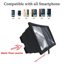 Load image into Gallery viewer, Mobile Phone Screen Magnifier Amplifier,Anzhee 2020 Newest Design 8" Curved 3D HD Anti-Blue Light Adjustable Foldable Cell Phone Screen Enlarger Compatible for iPhone Samsung & All Smart-Phone Video