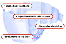 Load image into Gallery viewer, Little Toes Natural Disposable Bamboo Diapers, Small (Pack of 36)