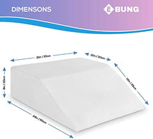 Load image into Gallery viewer, Leg Elevation Memory Foam Pillow with Removeable, Washable Cover - Elevated Pillows for Sleeping, Blood Circulation, Leg Swelling Relief and Sciatica Pain Relief - Pillow for Back Pain and Pregnancy