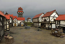 Load image into Gallery viewer, War World Gaming Medieval Town Cottage, Townhouse & Barn Set (Painted / unpainted) & Resin Accessories – 28mm/Heroic Fantasy Wargaming Terrain