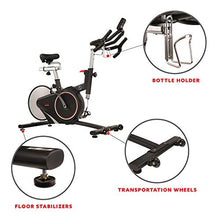 Load image into Gallery viewer, Sunny Health & Fitness Magnetic Rear Belt Drive Indoor Cycling Bike with RPM Cadence Sensor - SF-B1709, Black