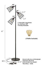 Load image into Gallery viewer, Modern Floor Lamp for Living Room Bright Lighting Tall Stand Up Lamp Farmhouse Rustic Industrial Black Tree Floor Lamps for Bedrooms, Office with Reading Light Standing Lamp