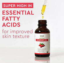 Load image into Gallery viewer, Organic Rosehip Seed Oil for Face - 100% Pure Cold Pressed Facial Oil, Reduces the Appearance of Scars, Natural Non-Greasy Moisturizing Serum for Dry and Sensitive Skin, 1 oz