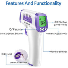 Load image into Gallery viewer, Heavy Duty LCD Display Non-Contact Infrared Forehead Thermometer for Medical Offices, Hospitals