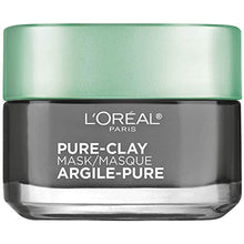 Load image into Gallery viewer, L'Oreal Paris Skincare Pure Clay Face Mask with Charcoal for Dull Skin to Detox & Brighten Skin, Clay Mask, at home face mask, 1.7 oz.