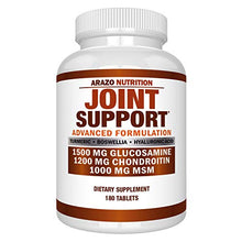 Load image into Gallery viewer, Glucosamine Chondroitin Turmeric MSM Boswellia - Joint Support Supplement for Relief 180 Tablets - Arazo Nutrition