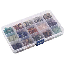Load image into Gallery viewer, 15 Different Type Gemstone Chip Bead Crystal Quartz Stone Irregular Shaped Loose Beads Crushed Chunked Crystal Pieces for DIY Bracelet Necklace Making