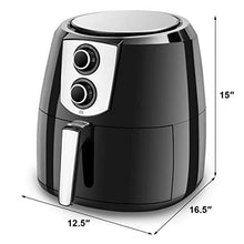 Load image into Gallery viewer, Costzon Air Fryer, UL Certified, Extra Large Capacity 5.5 Quart 1800W Electric Hot Air Fryer, Dishwasher Non-Stick Fry Basket, Auto Shut Off (Knob Control)