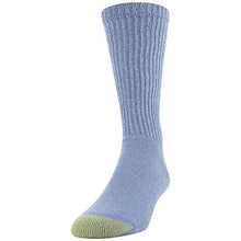 Load image into Gallery viewer, Gold Toe Men's 656s Cotton Crew Athletic Socks, Multipairs, Washed Blue Heather (6-Pairs), Large