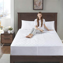 Load image into Gallery viewer, Dual Control Heated Mattress Pad Queen Size | Zone Heating Electric Bed Warmer W/ Auto Shut Off | Fit Up To 15 Inch | 12.5ft Long Cord | Therapeutic & Relieves Sore Muscles/Joints - 60x80 Inch, White