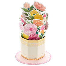 Load image into Gallery viewer, Hallmark Paper Wonder Pop Up Mothers Day Card (Bouquet, Gold Vase)