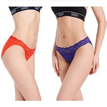 Load image into Gallery viewer, Leak Proof Bikini: Light-Medium Discharge Protection | Period Panties/Menstrual & Postpartum Underwear (MEDIUM, 2 PACK: RED + VIOLET)