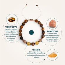 Load image into Gallery viewer, Handmade Bracelets - Citrine, Tigers Eye, Sun Stone Bead Bracelet Men and Women Jewelry - Gemstone and Healing Crystal Bracelet for Bliss