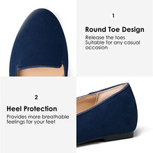 Load image into Gallery viewer, COASIS Women's Classic Ballet Flats Slip on Comfort Walking Dress Shoes Navy