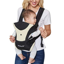 Load image into Gallery viewer, Neotech Care Baby Carrier - Front and Back Carrying - Adjustable, Breathable & Lightweight - for Infant, Child, Toddler - Black with Beige