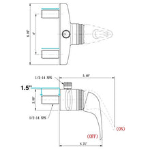 Load image into Gallery viewer, Dura Faucet DF-SA150-CP RV Shower Faucet Valve Diverter (Chrome)