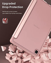 Load image into Gallery viewer, MoKo Case Fits Samsung Galaxy Tab A7 Lite 8.7 Inch SM-T225/T220/T227, Slim Lightweight Smart Case Trifold Stand Case with Soft TPU Translucent Frosted Back Shell for Galaxy Tab A7 Lite - Rose Gold