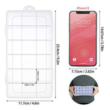 Load image into Gallery viewer, SGHUO 18 Compartment Organizer Box with Adjustable Dividers, 4 Pack Plastic Storage Container for Jewelry, Craft DIY, Bead, Sewing, Dip Powder, Hair Accessories, Thread