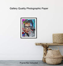 Load image into Gallery viewer, Ruth Bader Ginsburg Mural - RBG Graffiti Street Art - Unique Gift for Lawyer, Attorney, Judge, Liberal, Democrat, Feminist, Women - Cool Home Decor Wall Art Picture Print. 8x10 Unframed
