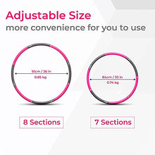 Load image into Gallery viewer, Haunz Exercise Hula Hoop for Adults | Weighted Hula Hoops with Carry Bag for Storage and Jump Rope | Women Workout Equipment Hoola Hoop | 2 lbs Weighted Hula-Hoops for Weight Loss & Burning Fat